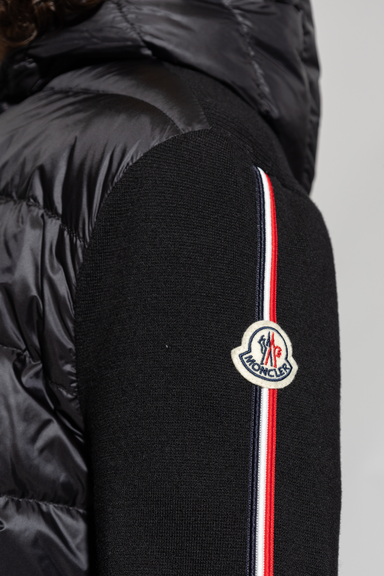 Black Cardigan with quilted front Moncler - Vitkac Canada